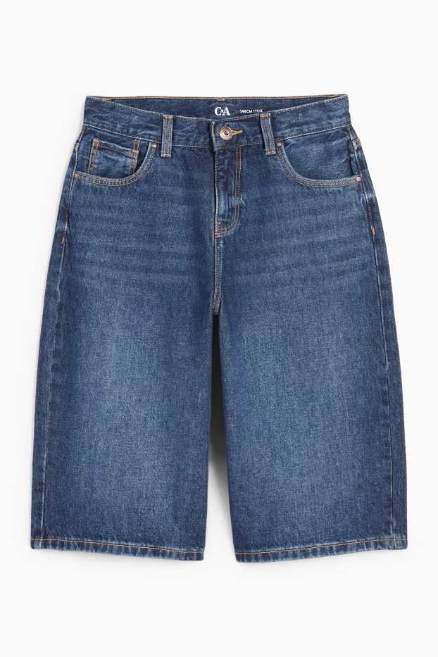 Children Girls - Denim Bermuda shorts - blue denim