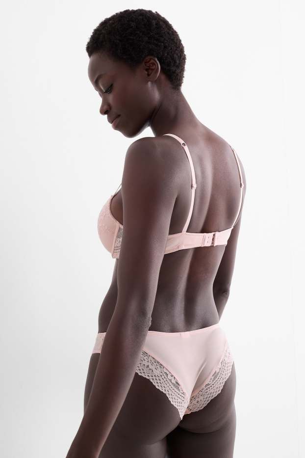 Women - Underwire bra - DEMI - padded - rose