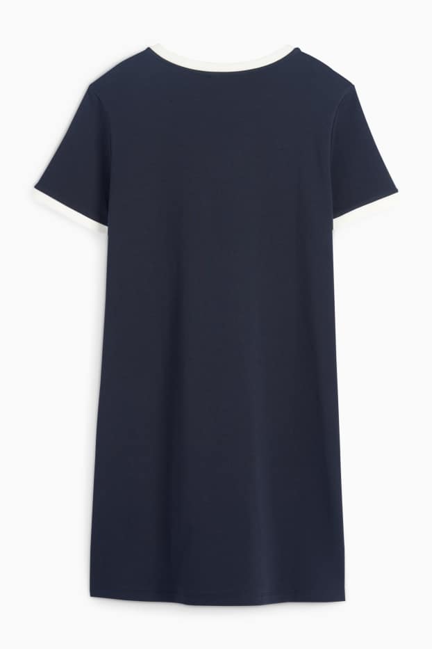 Femei - Rochie-tricou - albastru închis