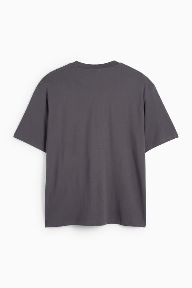 Bărbați - Tricou - relaxed fit - gri închis