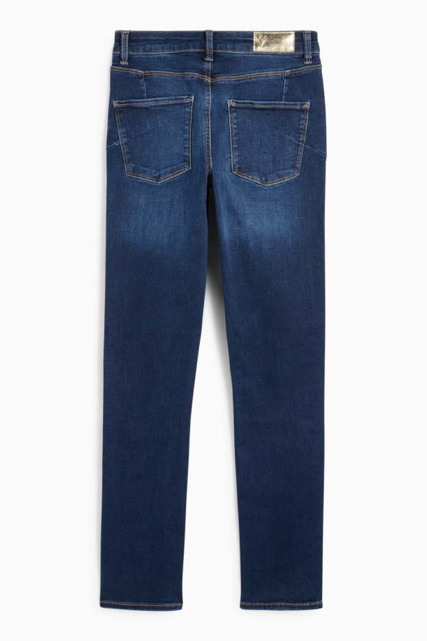 Femei - Slim jeans - talie medie - jeans modelatori - LYCRA® - denim-albastru