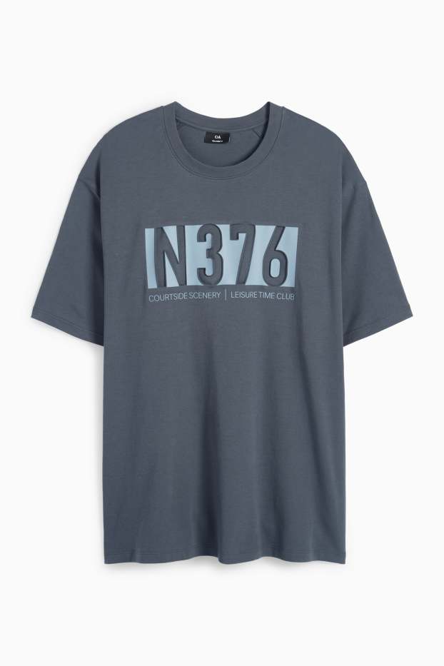 Bărbați - Tricou - relaxed fit - gri închis