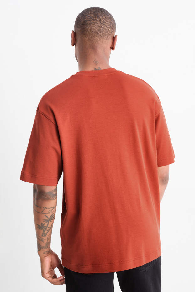 Bărbați - Tricou - relaxed fit - maro