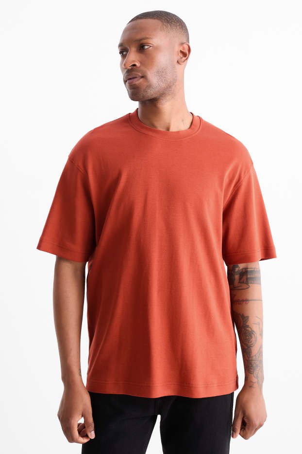 Bărbați - Tricou - relaxed fit - maro