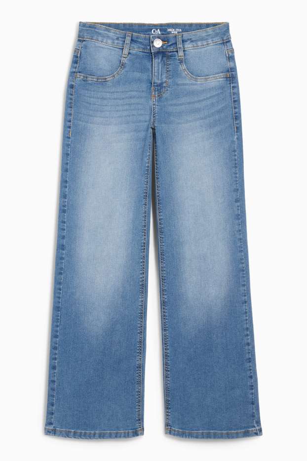 Copii - Fete - Wide leg jeans - denim-albastru