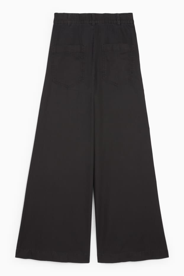 Femei - Palazzo jeans - talie înaltă - negru