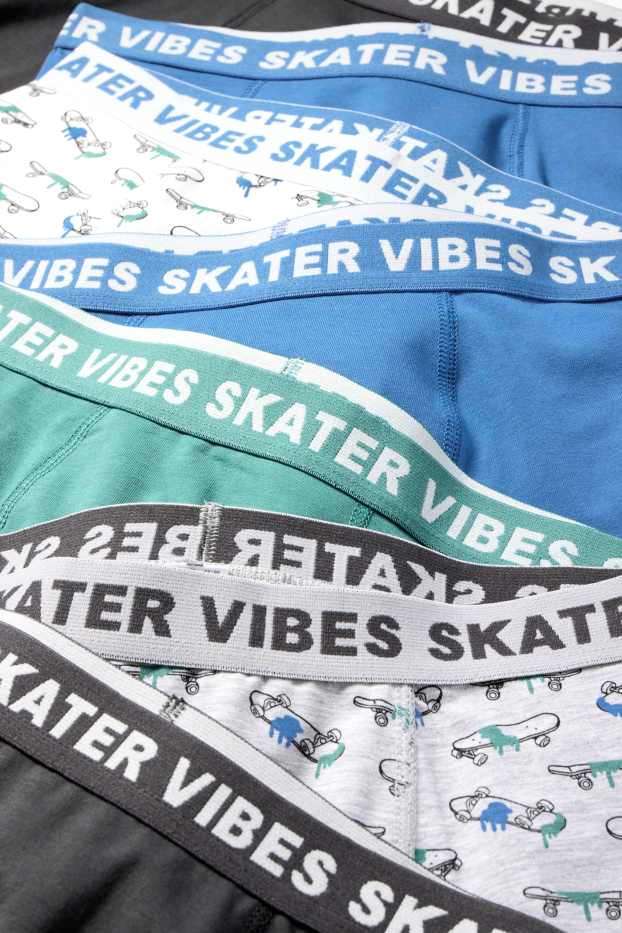Children Boys - Multipack of 7 - skateboarder- boxer shorts - dark gray