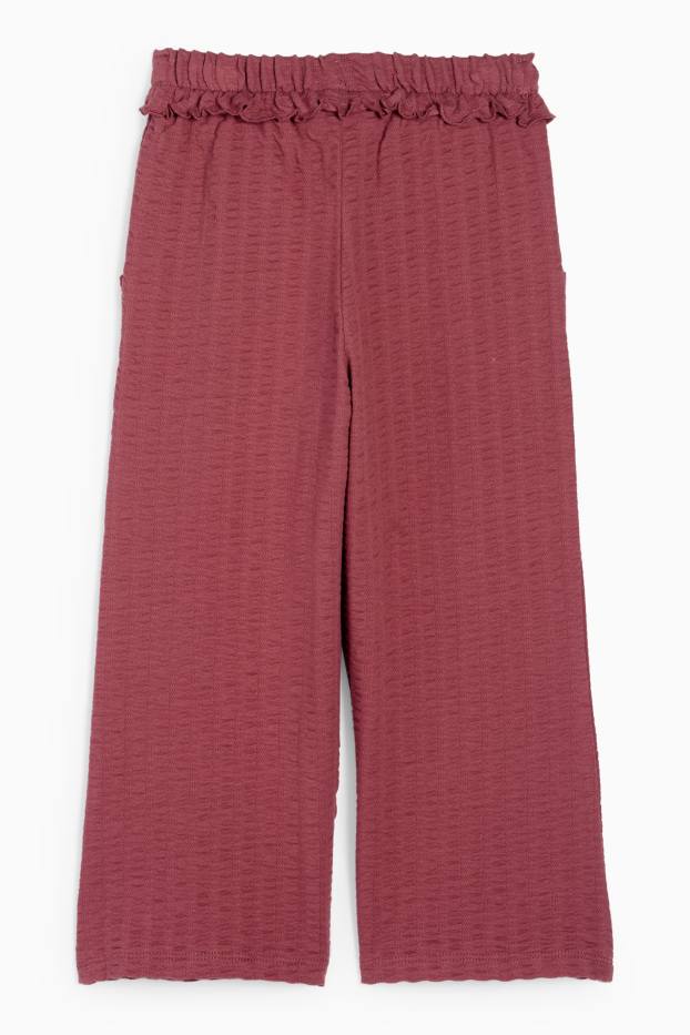 Nena - Pantalons de punt - texturats - marró vermellós