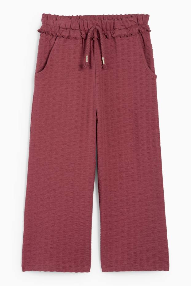 Nena - Pantalons de punt - texturats - marró vermellós