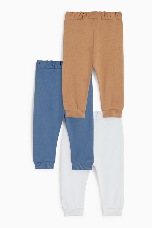 Bebeluși - băieți - Multipack 3 perechi - pantaloni de trening bebeluși - albastru