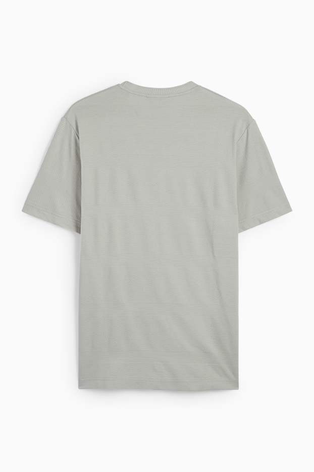 Bărbați - Tricou - regular fit - structurat - gri deschis
