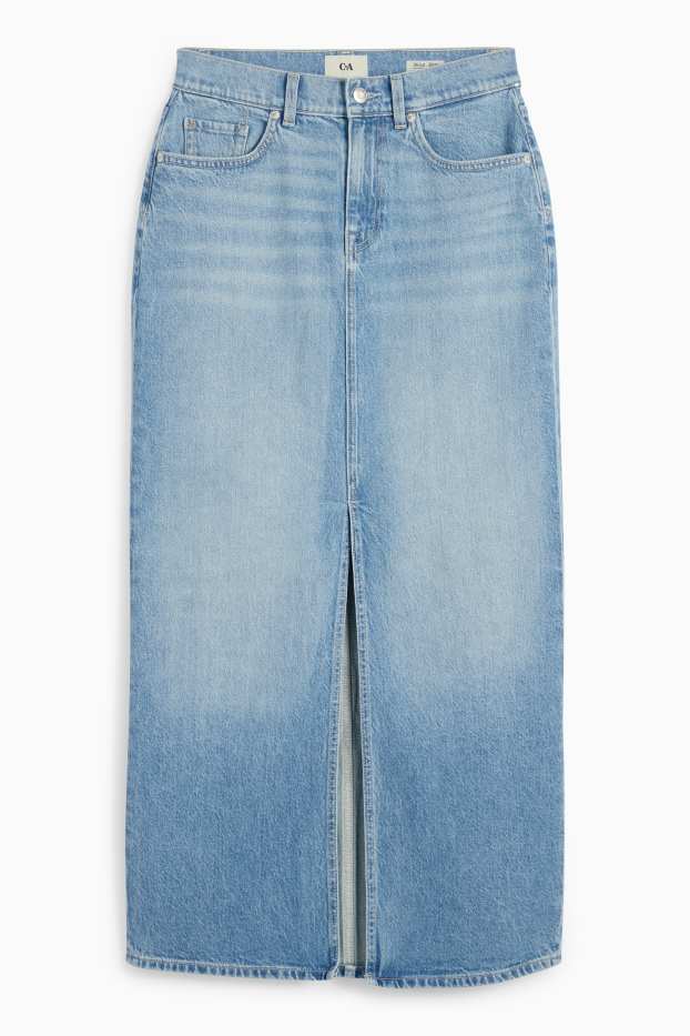Women - Denim skirt - blue denim