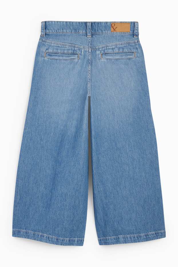 Femei - Culotte jeans - talie înaltă - denim-albastru