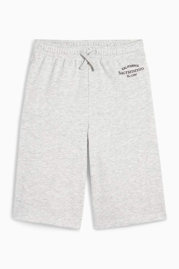 Copii - Fete - Sacramento - pantaloni scurți de trening - gri deschis melanj