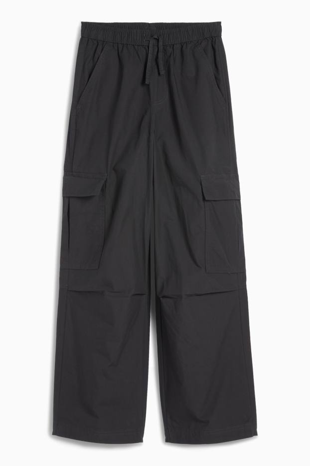 Copii - Fete - Pantaloni cargo - negru