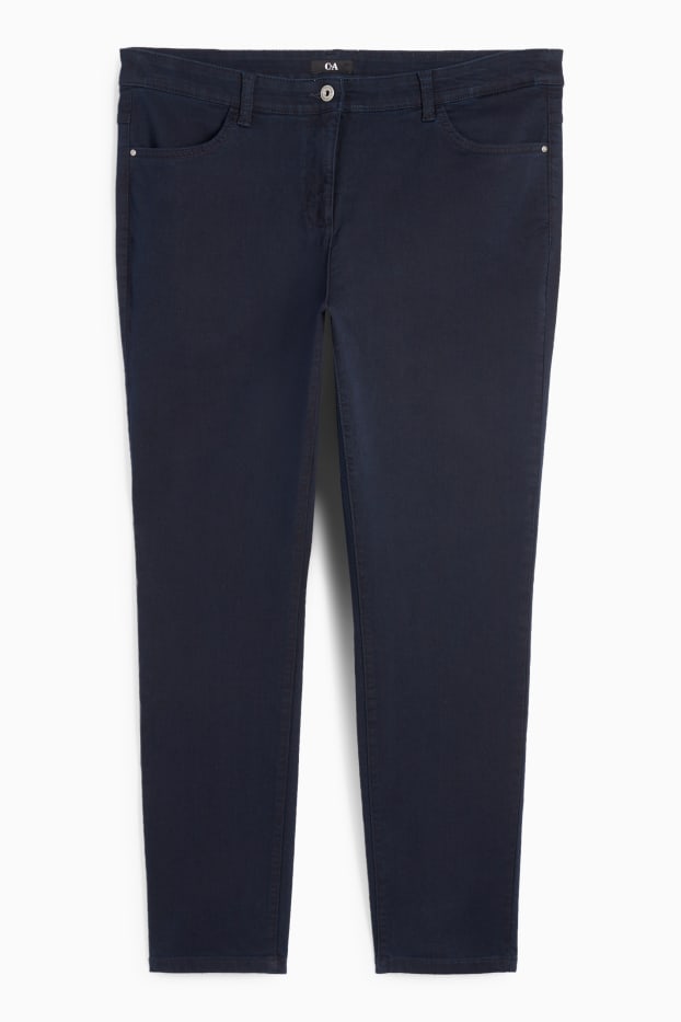 Femei - Slim jeans - talie medie - stretch - albastru închis