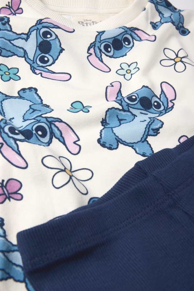 Copii - Fete - Lilo & Stitch - set - bluză de molton și colanți evazați - albastru închis