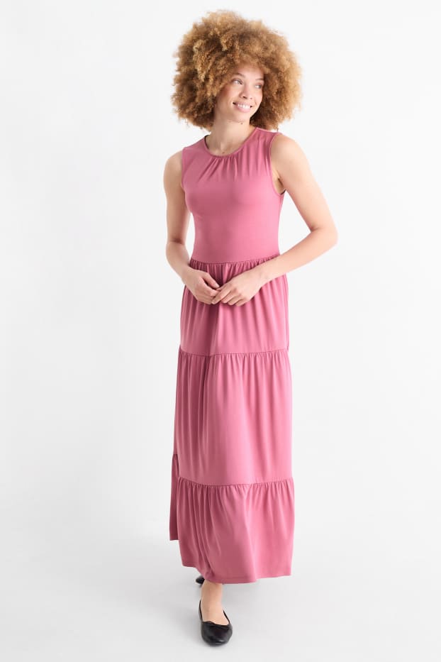 Femei - Rochie în A - roz închis