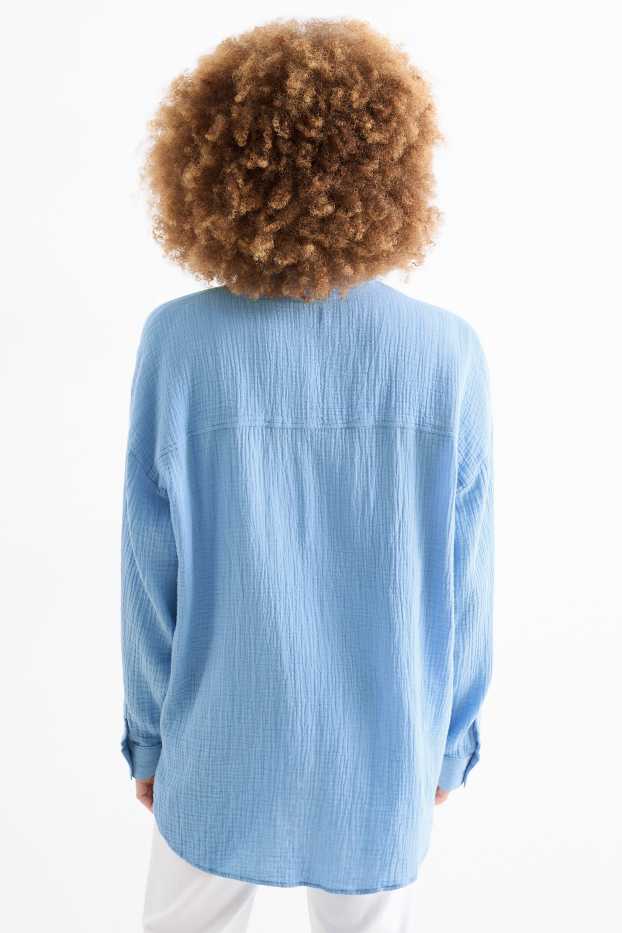 Damen - Musselin-Bluse - blau