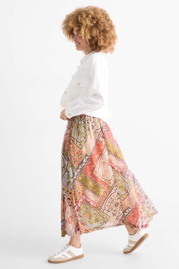 Femei - Fustă - cu model - multicolor