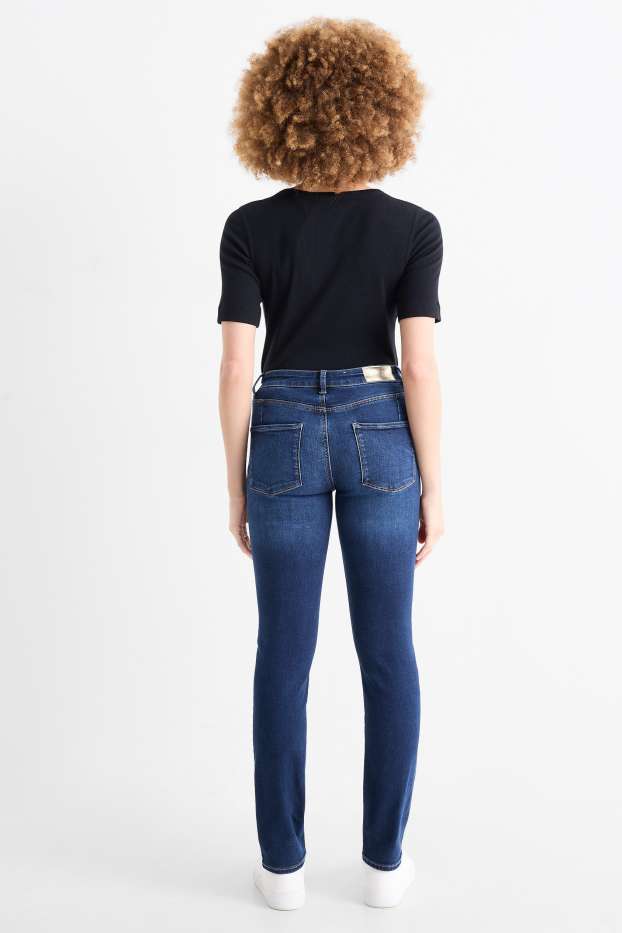Femei - Slim jeans - talie medie - jeans modelatori - LYCRA® - denim-albastru