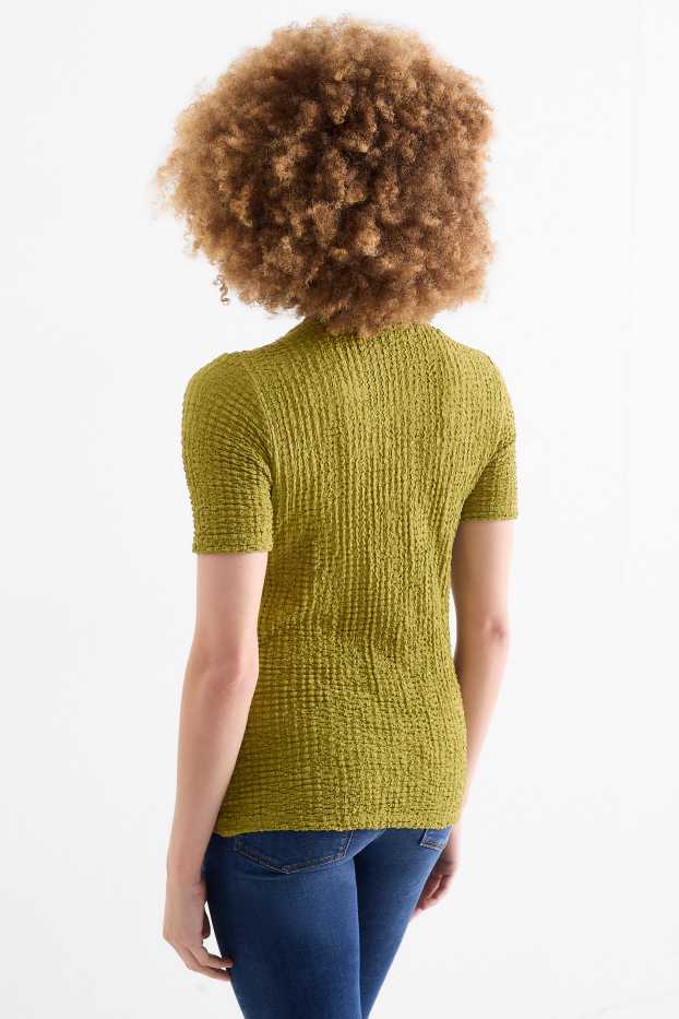 Femei - Tricou - regular fit - structurat - verde