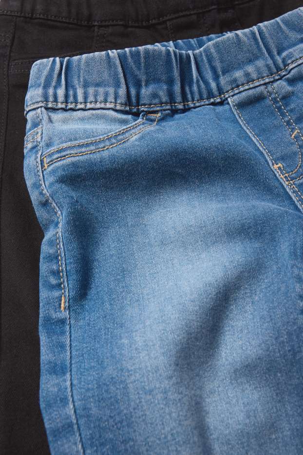 Copii - Fete - Multipack 2 perechi - jegging jeans - denim-albastru