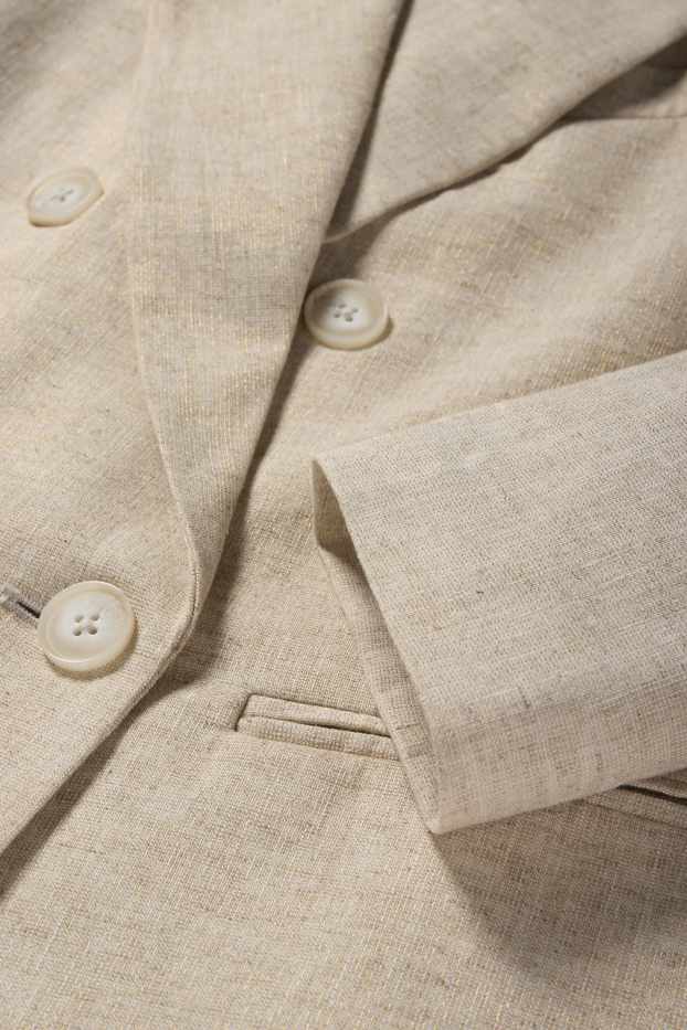 Femei - Blazer office - regular fit - amestec de in - bej / auriu