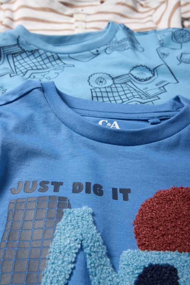 Children Boys - Multipack of 3 - construction site - pyjamas - 6 piece - blue
