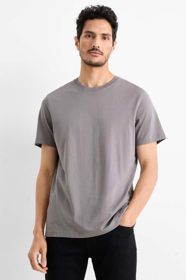 Pánské - Tričko - regular fit - šedá