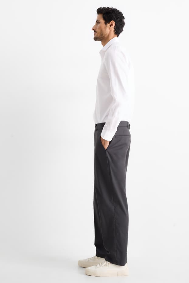 Bărbați - Pantaloni modulari - regular fit - gri închis