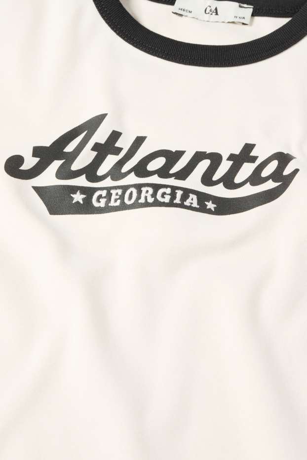 Copii - Fete - Atlanta - tricou cu mânecă scurtă - alb-crem
