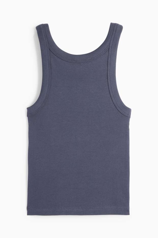 Dámské - Top - žebrovaný - tmavomodrá