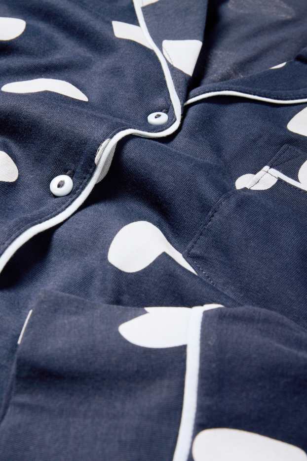 Femei - Pijama - cu model - albastru închis