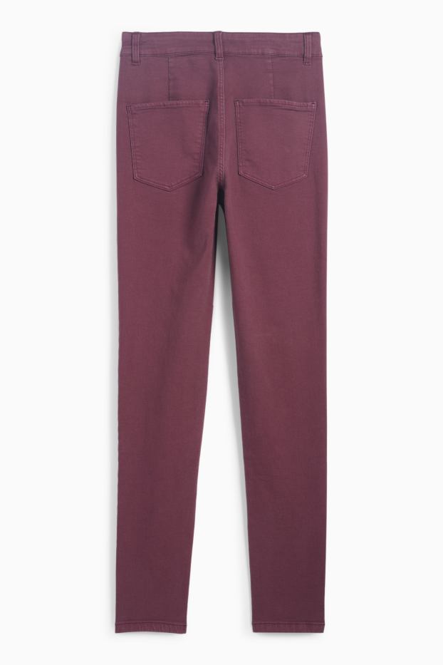 Femei - Jegging jeans - talie înaltă - mov