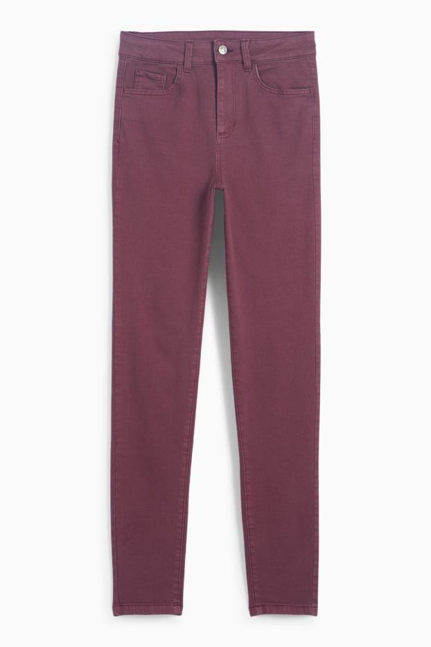 Femei - Jegging jeans - talie înaltă - mov