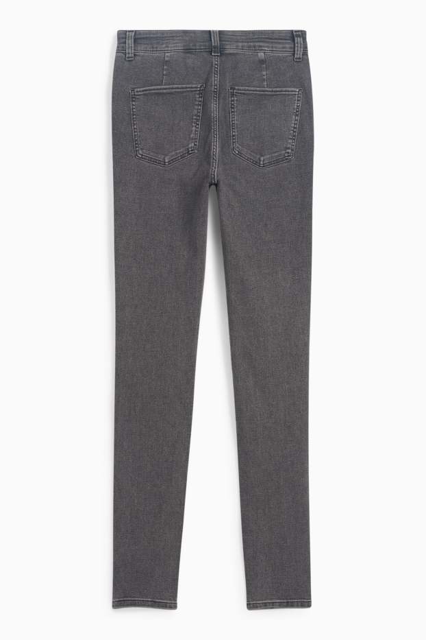 Femei - Jegging jeans - talie înaltă - denim-gri