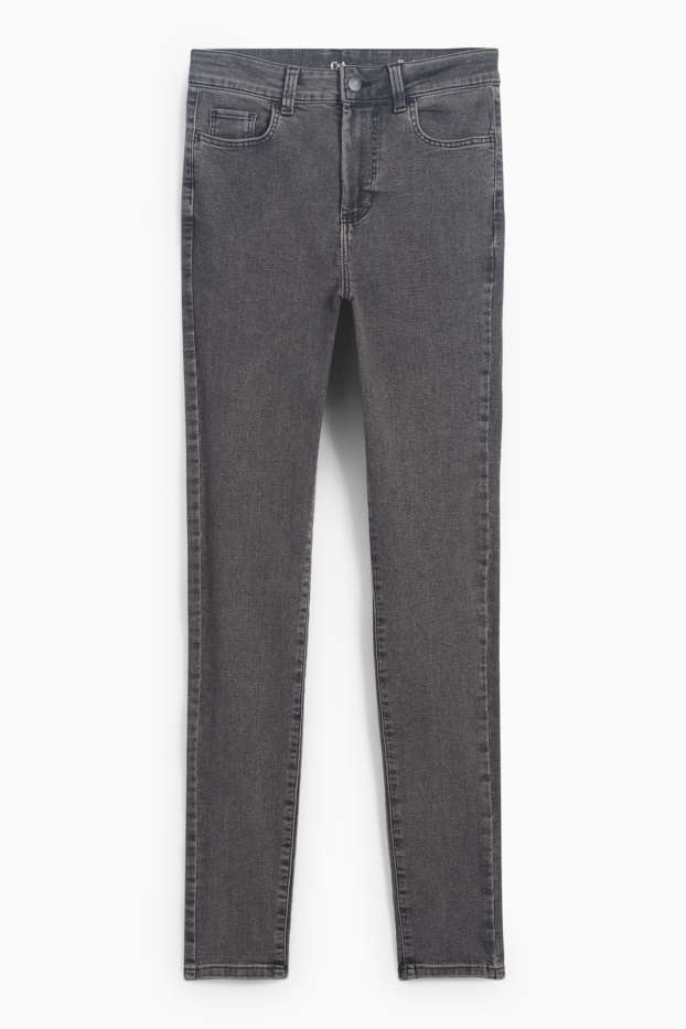 Femei - Jegging jeans - talie înaltă - denim-gri