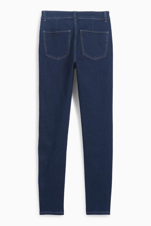 Femei - Jegging jeans - talie înaltă - denim-albastru închis