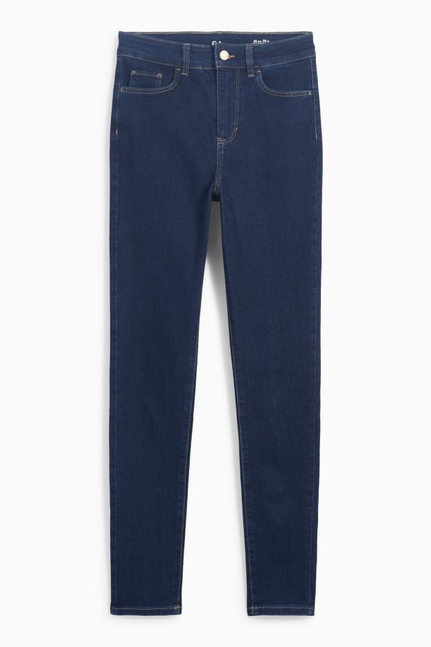 Femei - Jegging jeans - talie înaltă - denim-albastru închis