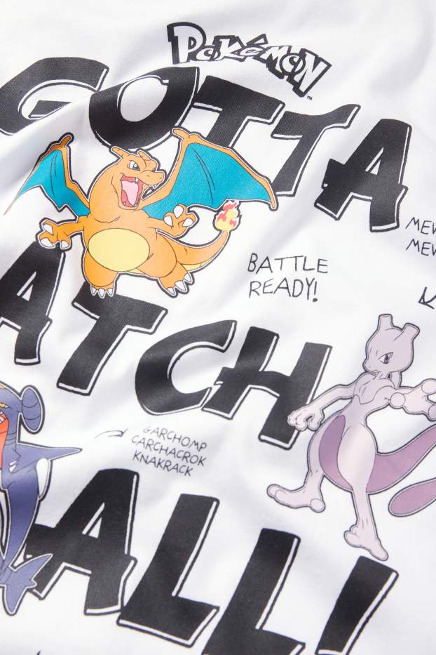 Copii - Băieți - Pokémon - tricou cu mânecă scurtă - alb