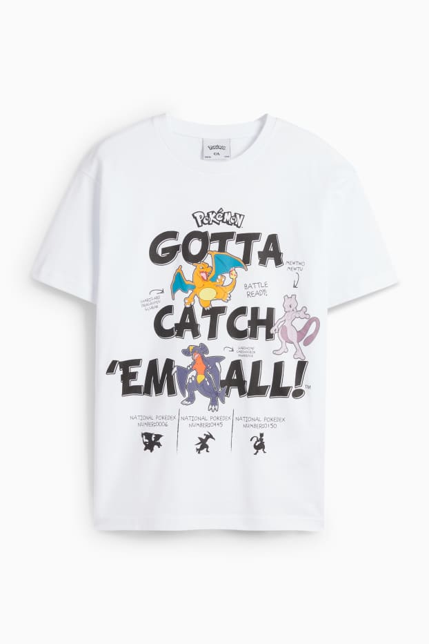 Copii - Băieți - Pokémon - tricou cu mânecă scurtă - alb
