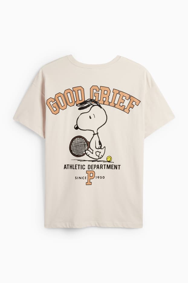 Femei - Tricou - supradimensionat - Peanuts - bej deschis