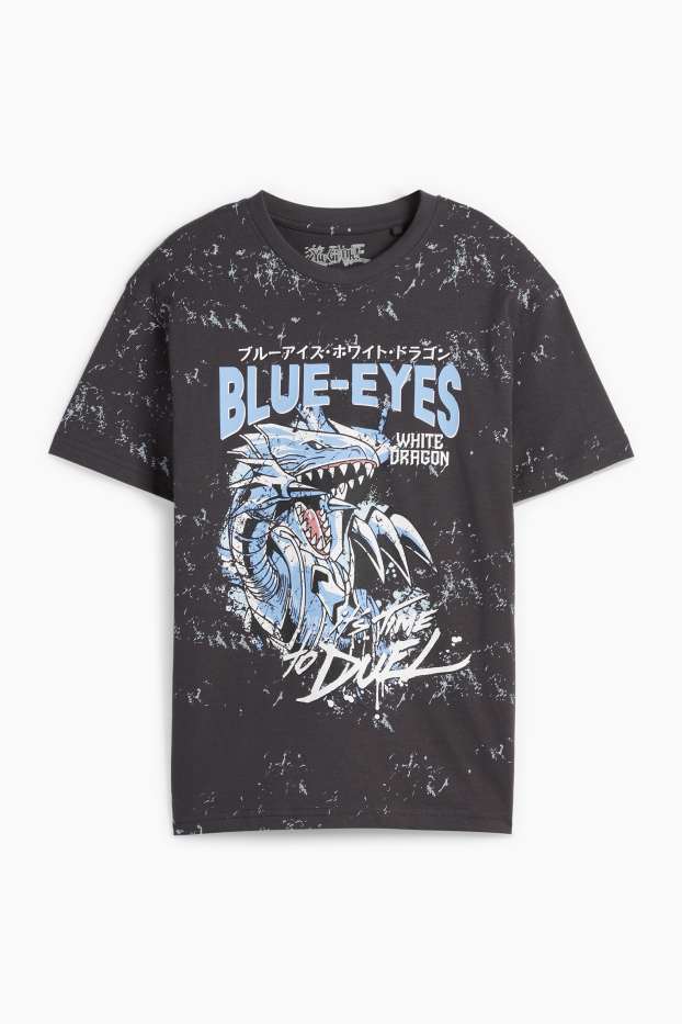 Copii - Băieți - Yu-Gi-Oh! - tricou cu mânecă scurtă - cu model - gri închis