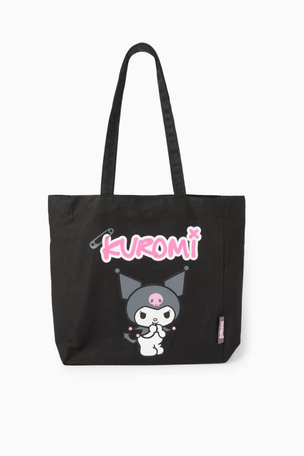 Copii - Fete - Kuromi - geantă shopper mare - negru