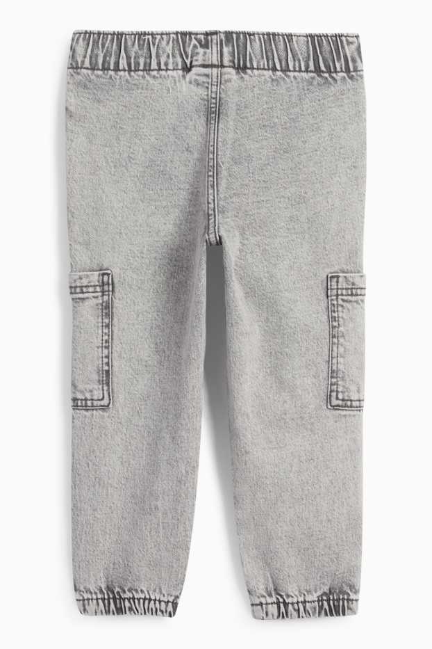Copii - Băieți - Cargo jeans - denim-gri deschis