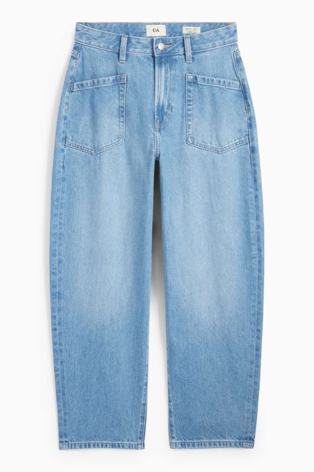 Femei - Barrel jeans - talie înaltă - denim-albastru deschis