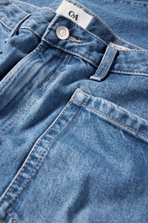 Femei - Barrel jeans - talie înaltă - denim-albastru deschis