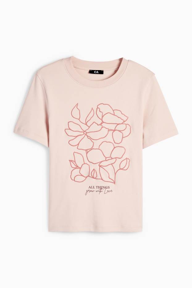 Dámské - Tričko - regular fit - růžová