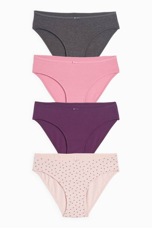 Women - Multipack of 4 - knickers - rose